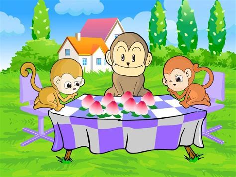 小猴摘桃子,小猴子摘桃子,小猴子摘桃子简笔画(第2页)_大山谷图库