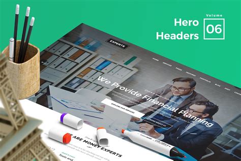 网站头部设计巨无霸焦点图设计模板V3 Hero Headers for Web Vol 03 - 设计素材分享|一流设计网