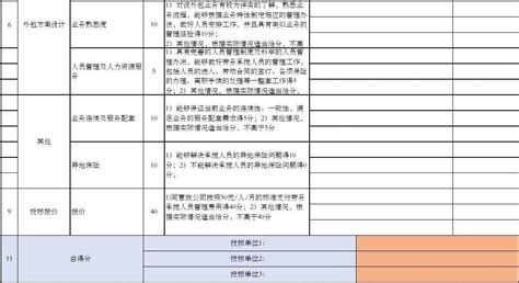 2020年劳务外包服务供应商招标评分表_文档之家