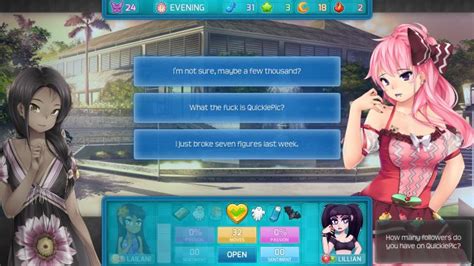 HuniePop 2: Double Date Lillian Questions Guide - Hey Poor Player