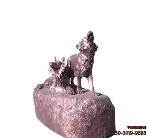 铜雕狼_园林景区动物雕塑_厂家图片价格-玉海雕塑