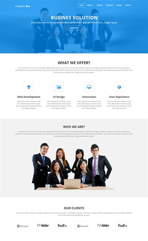 HTML5蓝色商务企业网站模板是一款清爽大气风格企业公司模板下载。_金屋文档