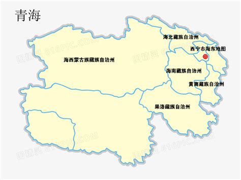 青海省地图全图详细,青海省,青海省可放大_大山谷图库