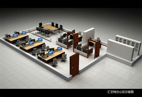 商业空间——办公区域立体平面图|三维|建筑/空间|疾亮切 - 原创作品 - 站酷 (ZCOOL)