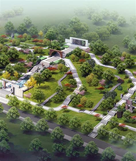 公墓规划设计案例鸟瞰图_装饰设计师景观设计师_美国室内设计中文网博客
