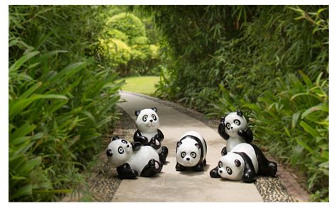 玻璃钢雕塑仿真动物熊猫摆件户外园林景区小品幼儿园室外花园装饰-淘宝网