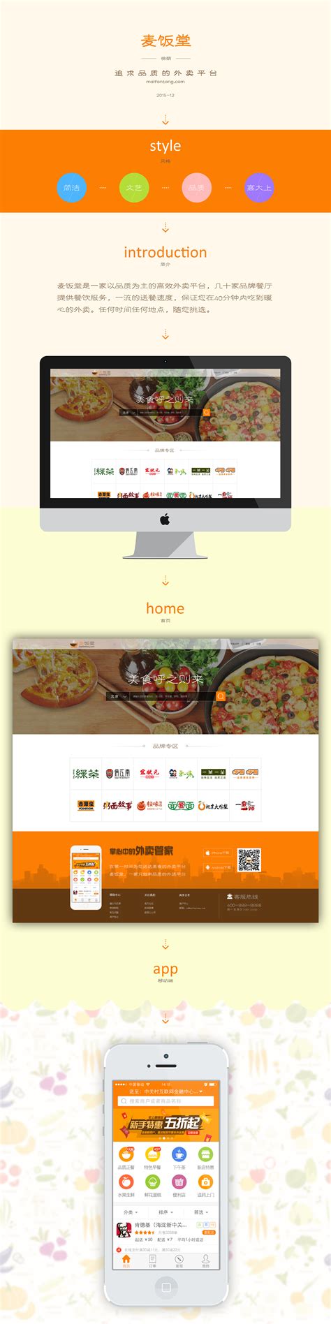 创意html5外卖快餐食品展示网页模板