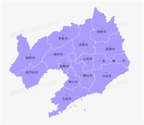 辽宁省地区分布地图png图片免费下载-素材0ijkqPPWW-新图网