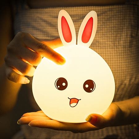 梦幻兔子硅胶小夜灯，一款发泄解压的神奇小夜灯-奥柔拉礼物网