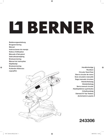 Berner 243306 Tischkreissäge Bedienungsanleitung | Manualzz