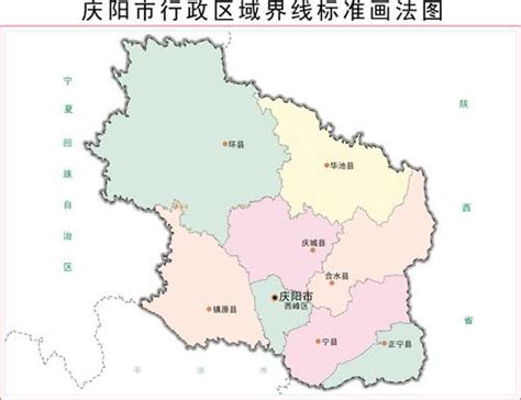 庆阳市各县地图,西峰区,_大山谷图库