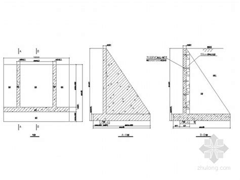 扶壁式挡土墙施工图（含配筋）-路桥工程图纸-筑龙路桥市政论坛