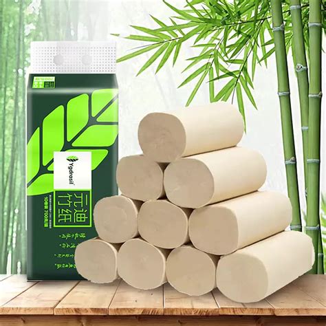 竹纤维竹浆本色卫生纸巾原色有芯卷纸厕纸无荧光剂家用整箱20卷装-阿里巴巴