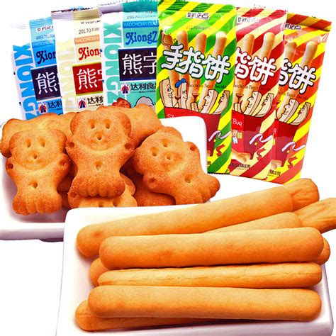 休闲食品批发达利园熊字饼干115g袋装 卡通造型饼干儿童休闲零食-阿里巴巴
