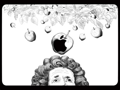 苹果的启示（aip笔记本封面)|商业插画|插画|文刀绘 - 原创设计作品 - 站酷 (ZCOOL)