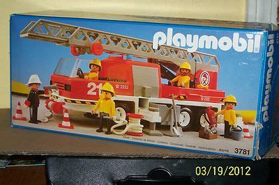 PLAYMOBIL~3781~ FIRE TRUCK SET ~ LADDER~ COMPLETE ! ~ VINTAGE 1990 ...