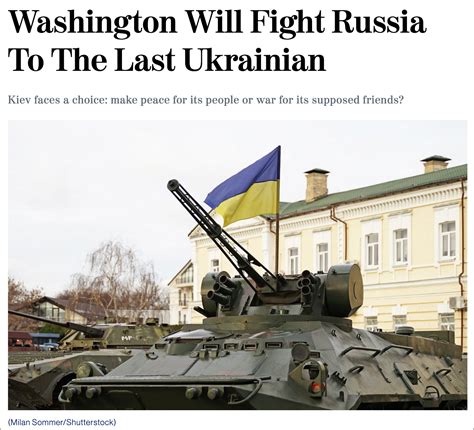 美保守派媒体：美国将与俄罗斯战斗到底，直至最后一个乌克兰人__财经头条