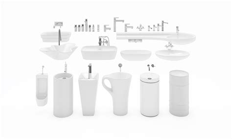 20180607-012洗手台水龙头小便器组合3d模型下载-【集简空间】「每日更新」