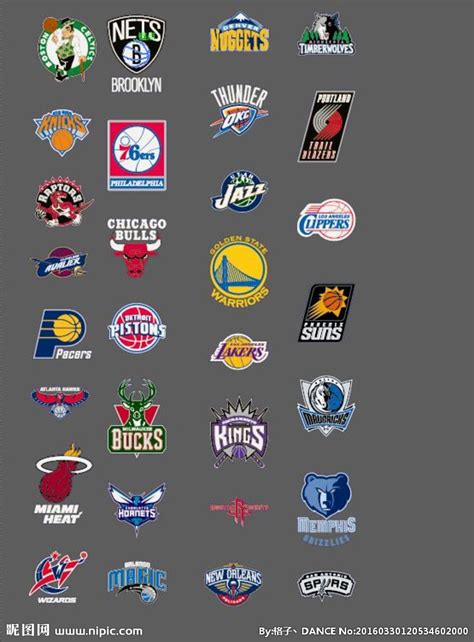 NBA球队图标设计图__公共标识标志_标志图标_设计图库_昵图网nipic.com