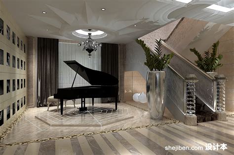 华丽法式新古典 钢琴房装饰大全_齐家网装修效果图