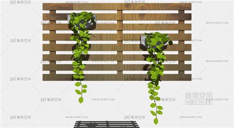 装饰植物架子 su草图模型下载-【集简空间】「每日更新」