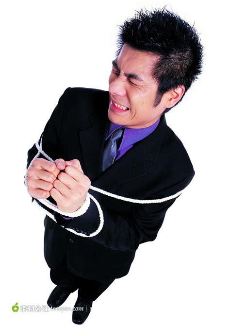 绳子捆绑的职场男人 - 素材公社 tooopen.com