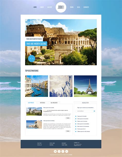 UI设计旅游网站网页模板素材-正版图片401405096-摄图网