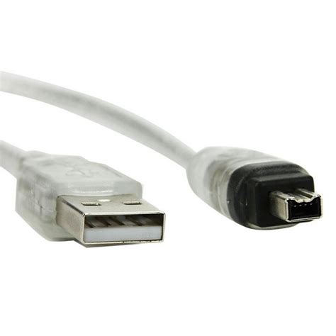 IEEE-1394 FireWire/iLink 6 Pin Male to Male DV Cable - 6Feet Clear